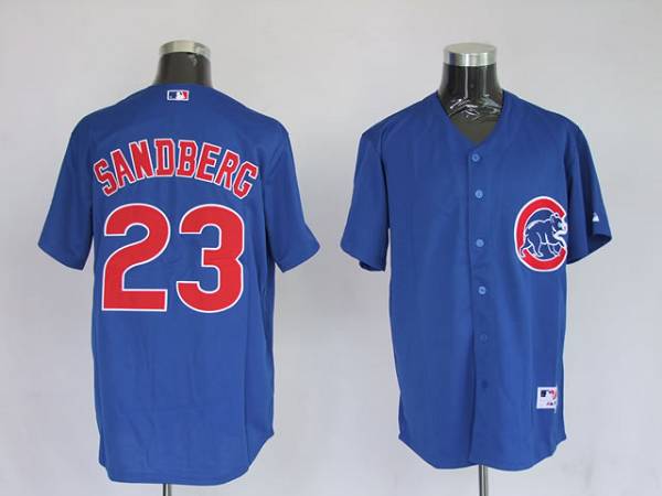 Cubs #23 Ryne Sandberg Stitched Blue MLB Jersey - Click Image to Close